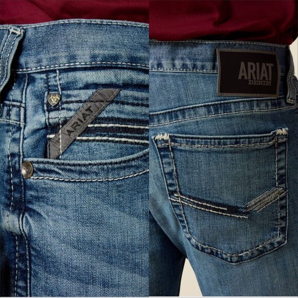 Ariat Mens M7 Slim Wessley Straight Leg Jean Size 36x30 Gaviota Low Rise Western - Picture 2 of 8